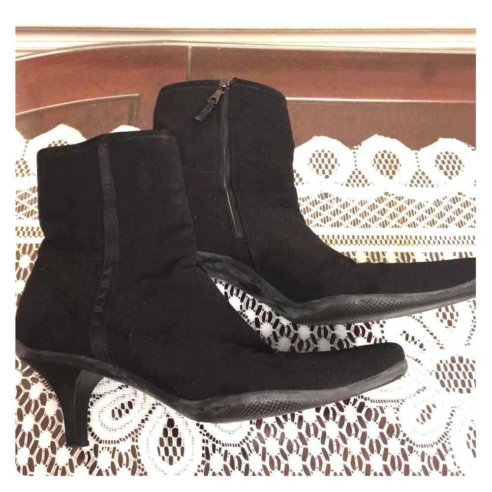 Prada nylon rubber boots